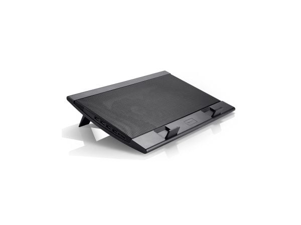 Deepcool WIND PAL FS - Notebookstativ - med 2 kjølevifter, 2-porters USB-hub - svart