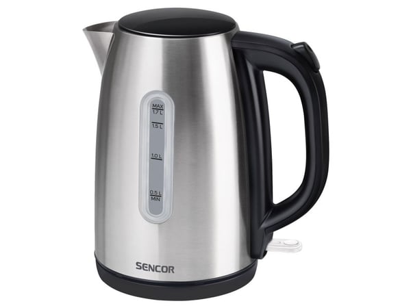Sencor SWK 1720BK, 1,7 l, 2200 W, Svart, Rostfritt stål, Rostfritt stål, Vattennivå indikator, Överhettningsskydd