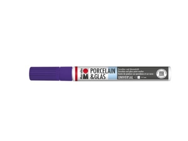 Marabu 01230031251, Fiolett, Ulike farger, 1 mm, 2 mm, Keramikk, Glass, Metall, Porselen, Stein, 1 stk.
