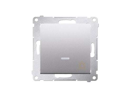 Kontakt-Simon DS1AL.01/43, Painikekytkin, Muovi, Hopea, IP20, IP44, 250 V, 16 A Kontakt-Simon DS1AL.01/43, Painikekytkin, Muovi, Hopea, IP20, IP44, 250 V, 16 A