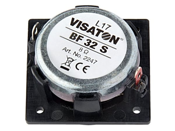 Visaton BF 32 S, Kokoäänialueen kaiutin, 2 W, Pyöreä, 5 W, 8 O, 150 - 20000 Hz