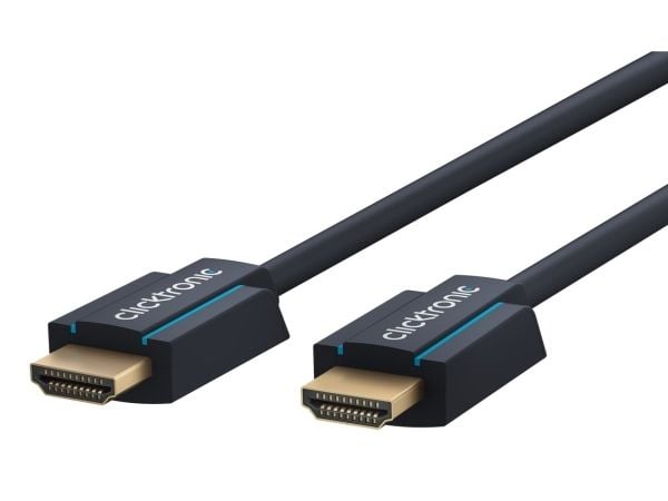 ClickTronic 40989, 1,5 m, HDMI Type A (Standard), HDMI Type A (Standard), 48 Gbit/s, musta