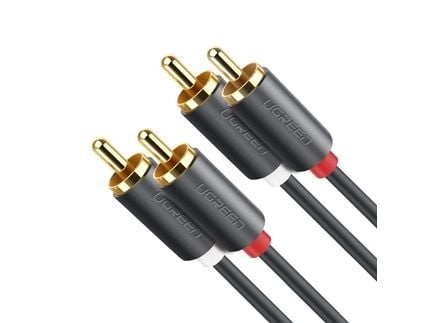 Ugreen 10520, 2 x RCA, Hankjønn, 2 x RCA, Hankjønn, 5 m, Sort