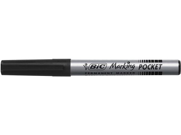 BIC Marking Pocket 1445, Musta, Pyöreä pää, Musta, Hopea, Keskikokoinen, 4,2 mm, 1,1 mm