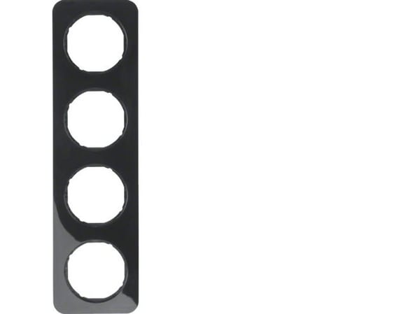Berker 10142145, Musta, Termoplastinen, Ruuviton, Berker, Kiiltävä, R.1