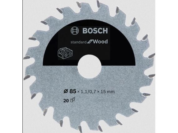 Bosch RUNDSAVKLINGE ACCU STD TRÆ 85X15MM 20 T