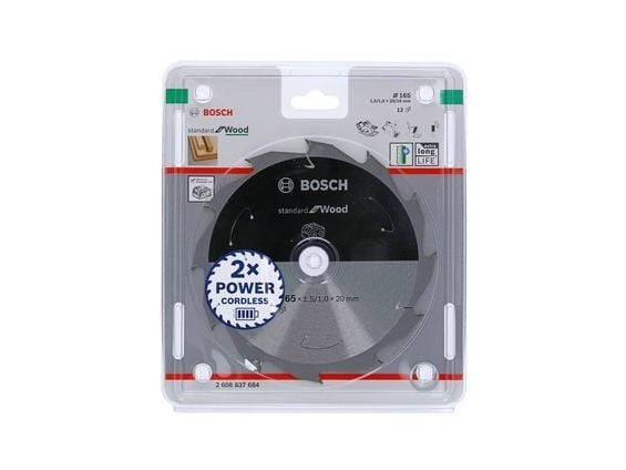 Bosch RUNDSÅG BLAD ACCU STD WOOD 165X20MM 12T