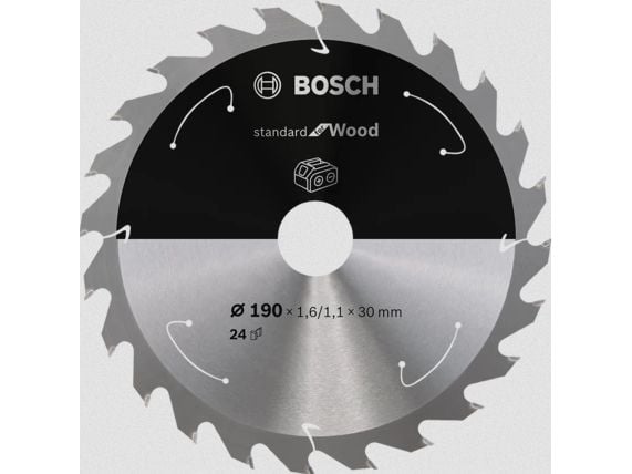 Bosch RUNDSAVKLINGE ACCU STD TRÆ 190X30MM 24T 24T