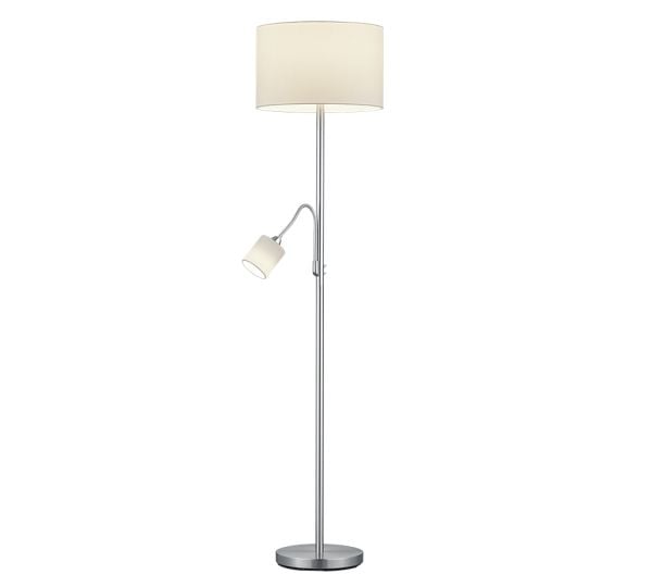 TRIO Hotel, Nickel, Hvit, Soverom, Stue, Stoff, IP20, II, E27