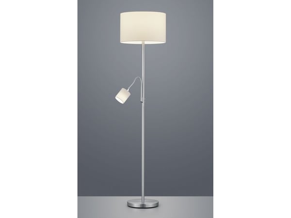 TRIO Hotel, Nickel, Hvit, Soverom, Stue, Stoff, IP20, II, E27