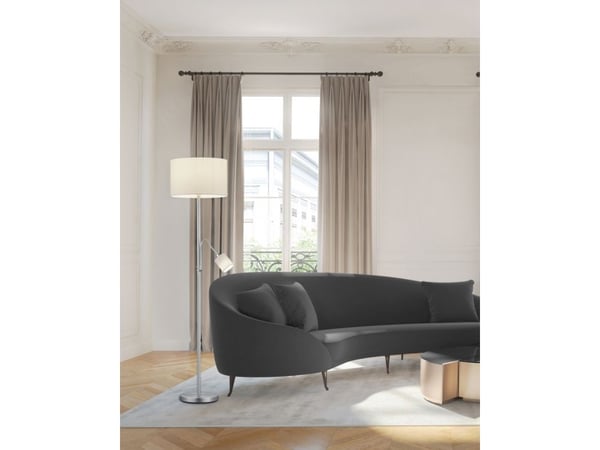 TRIO Hotel, Nickel, Hvit, Soverom, Stue, Stoff, IP20, II, E27