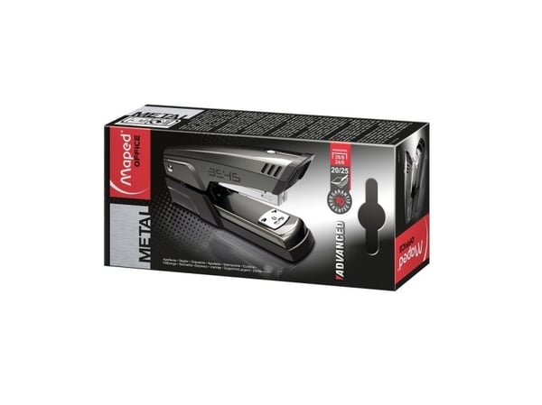 Maped M354511, 25 ark, Sort, Flat låsemekanisme, 26/6 - 24/6, Metall, 25 ark