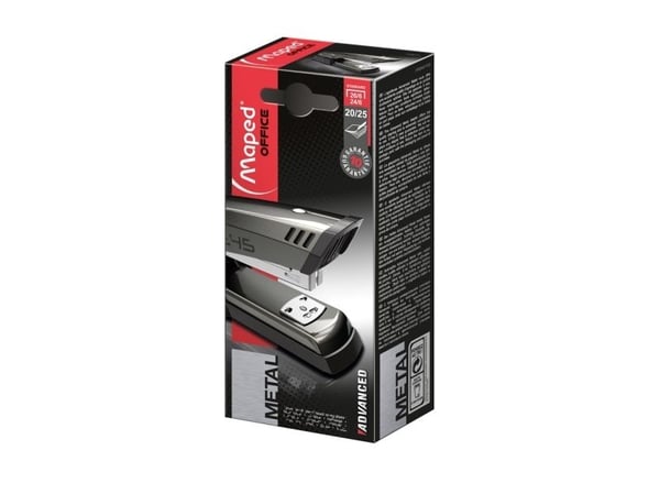 Maped M354511, 25 ark, Sort, Flat låsemekanisme, 26/6 - 24/6, Metall, 25 ark