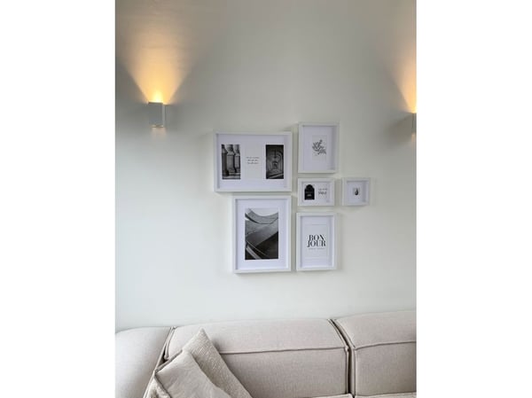 Deknudt S46YK1, MDF, Glass, Tre, Hvit, Bilderammesett, Vegg, Rektangulær, Landskap/portrett