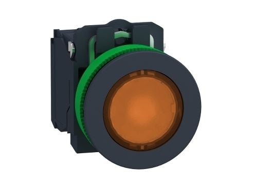 Schneider Electric XB5F, Nappi, Oranssi, IP66, IK03, Luokan II, 36,6 mm