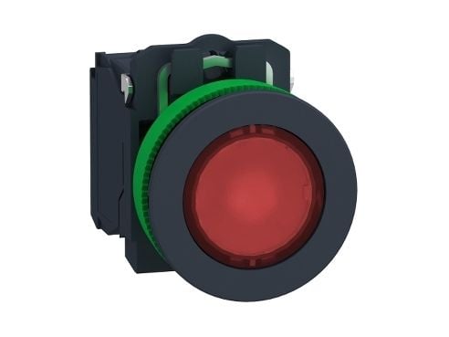 Schneider Electric XB5F, Nappi, IP66, IK03, Luokan II, 36,6 mm, 55 mm