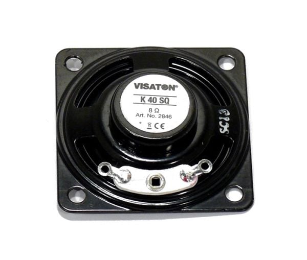 Visaton K 40 SQ, 0,5 W, Suorakulmainen, 1 W, 8 O, 300 - 20000 Hz, Musta
