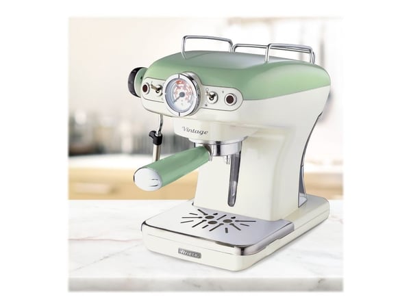 Ariete 1389 Vintage - Kaffemaskin med melkeskummer - 15 bar - grønn