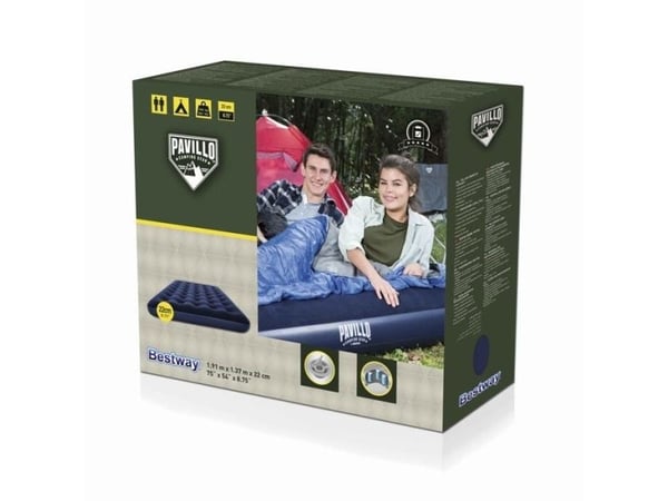 Bestway Flocked madrass 191x137x22 cm (67002)