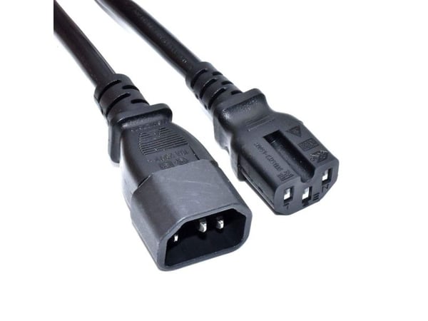 AKYGA Virtajohto AK-UP-05 IEC C14 C15 250V/50Hz 1m