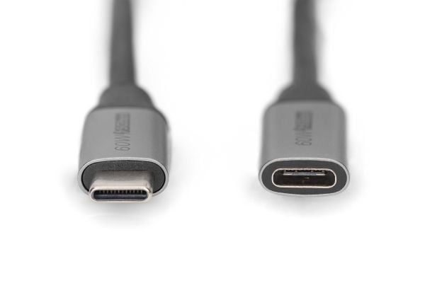 DIGITUS - USB-forlengelseskabel - USB-C (hann) til USB-C (hunn) - USB 3.1 - 1 m - 4K-støtte - svart