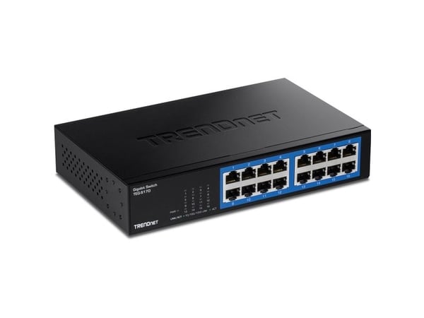 TRENDnet TEG S17D - Switch - 16 x 10/100/1000 - rackmonterbar - TAA-samsvar