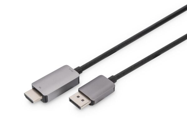 DIGITUS - Video adapter - DisplayPort hann til HDMI hann - 1.8 m - dobbeltisolert - svart