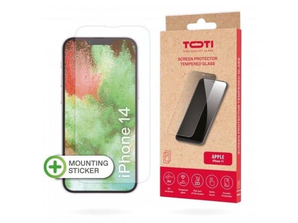 TEMPERED glass 2D screen protector full cover for iPhone 13/13 Pro/14/16e, Transparent