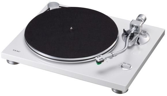 TEAC TN-3B-SE/WH, Hihnakäyttöinen levysoitin, Ohje, Valkoinen, 33,45 RPM, 33 1/3,45 RPM, 67 dB