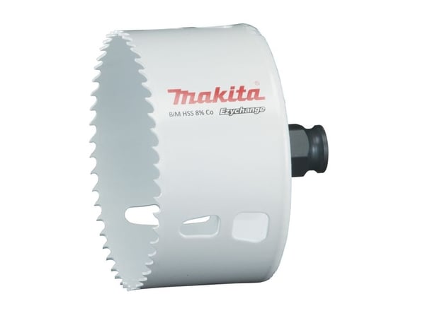 Makita E-03975, Yksi, Pora, Terästä, Alumiini, Muovi, Puu, Ruostumaton teräs, Valkoinen, Kaksoismetalli, 4,4 cm