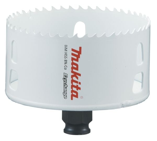 Makita E-03975, Yksi, Pora, Terästä, Alumiini, Muovi, Puu, Ruostumaton teräs, Valkoinen, Kaksoismetalli, 4,4 cm