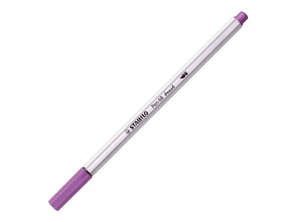STABILO Pen 68 brush ARTY, 30 väriä, Valikoidut värit, Harjaspää, Kuitu, Valikoidut värit, Kahdeksankulmainen