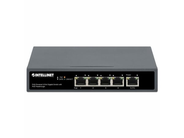 Intellinet 561808, Gigabit Ethernet (10/100/1000), Full tosidig, Strøm over Ethernet (PoE), Kan monteres på vegg