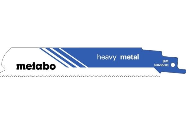 Metabo 628255000, Sabelsagblad, Rør, Profil, Blad metall (tykk), Bimetall, Blå, Hvit, 15 cm, 1,4 mm