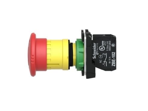 Schneider Electric XB5, Nappi, IP66, IK03, Luokan II, 40 mm, 82 mm