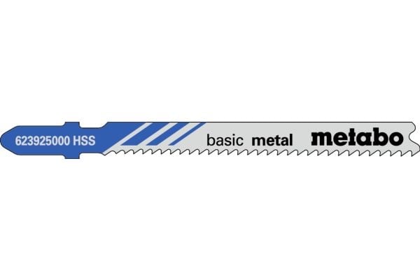 Metabo 623925000, Stiksagblad, Ikke-jernholdig metall, Blikkplate (middels tykk), High Carbon Steel (HCS), Blå, Grå, 6,6 cm, 1,9 mm