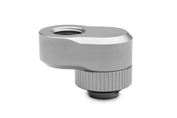EK Water Blocks EK-Quantum Torque Rotary Offset 14, Slangkoppling, mässing, Satinstål, Titan, 1/4", 21 mm