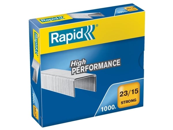 Rapid niitit Strong 23/15 Galvanoitu, 120 arkkia, 1000kpl, Niittipakkaus, 23/15, 1,5 cm, 1000 niitit, Kiinnitys, 23/15