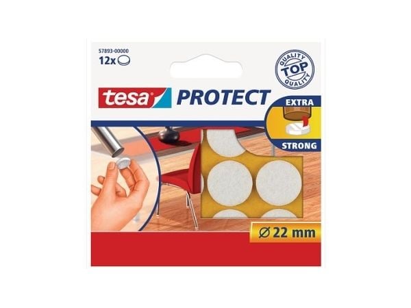 TESA 57893, Brun, Filt, Rund, 2,2 cm, 12 stk