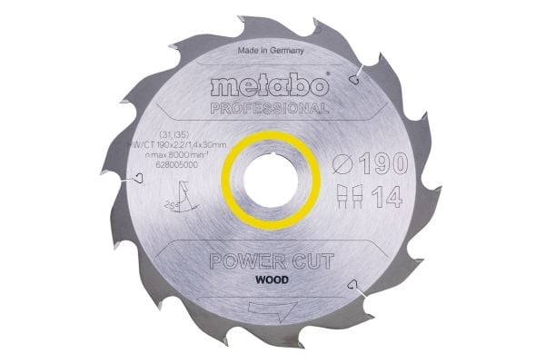 Metabo 628005000, Løvtre, Tre med spiker, 19 cm, 3 cm, 1,4 mm, 2,2 mm, KS 66 / KS 66 Plus / KSE 68 Plus / KS 66 FS