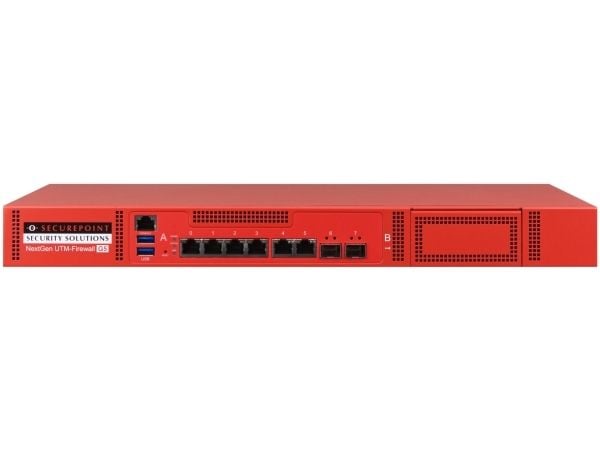 Securepoint RC300S G5, 13 Gbit/s, 1,5 Gbit/s, 100 användare (er), AES, Kabel, RJ-45