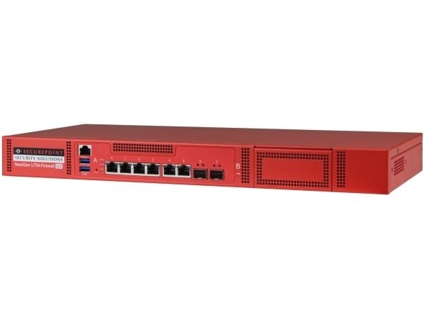 Securepoint RC300S G5, 13 Gbit/s, 1,5 Gbit/s, 100 bruker(e), AES, Koblet med ledninger (ikke trådløs), RJ-45
