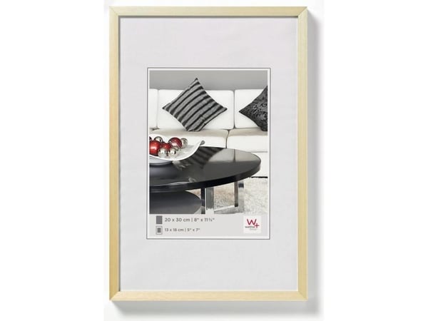 Walther AJ342G, Enbildsram, Gjuten aluminium, Guld, Matt, Vägg, 29,7 x 42 cm