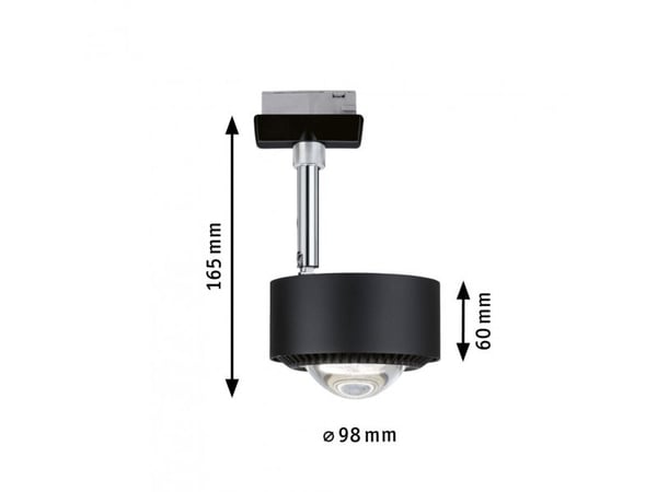 Paulmann 96927, Spotlight på skinne, Ikke-utskiftbare pærer, 1 ampuller, LED, 8 W, 2700 K
