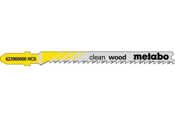 Metabo 623969000, Stikksagblad, Sponplate, Fibre board, Løvtre, Plast, Kryssfiner, Mykt tre, High Carbon Steel (HCS), Grå, Gult, 7,4 cm, 2,7 mm