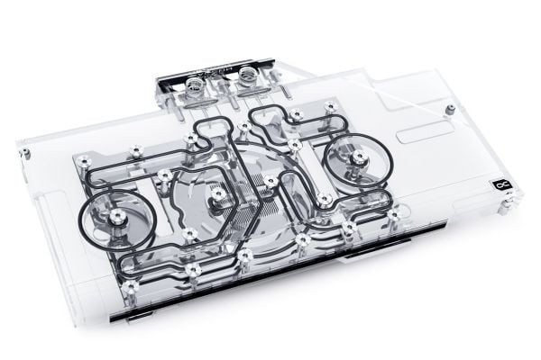 Alphacool Eisblock Aurora, Vattenblock + kylfläns, Akryl, Koppar, Svart, Transparent, CE, FC, RoHS, Radeon RX 6800, Radeon RX 6800XT, 121,4 mm