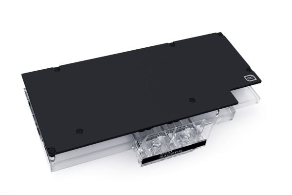 Alphacool Eisblock Aurora, Vannblokk + kjøleribbe, Akryl, Kopper, Sort, Gjennomsiktig, CE, FC, RoHS, Radeon RX 6800, Radeon RX 6800XT, 121,4 mm