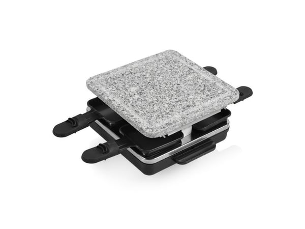 Tristar RA-2745 Raclette non-stick belegg, indikatorlys, 4 panner, med grillstein svart, grå (RA-2745)
