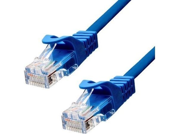 ProXtend - Koblingskabel - RJ-45 (hann) til RJ-45 (hann) - 1.5 m - 5.4 mm - UTP - CAT 5e - IEEE 802.3at - formstøpt, uten hindringer, flertrådet - blå