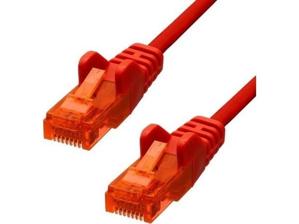 ProXtend - Koblingskabel - RJ-45 (hann) til RJ-45 (hann) - 10 m - 5 mm - UTP - CAT 6 - IEEE 802.3af - med støvel, uten hindringer, flertrådet - rød